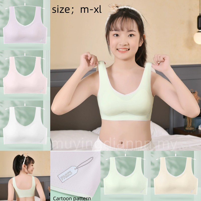 Random 4 Piece】 SMY Girls Training Bra Puberty 8-15 Years Old