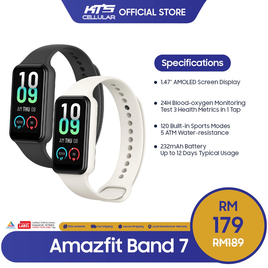 Amazfit Band 7 vs Amazfit Band 5  Full Specs Compare Smartwatches 