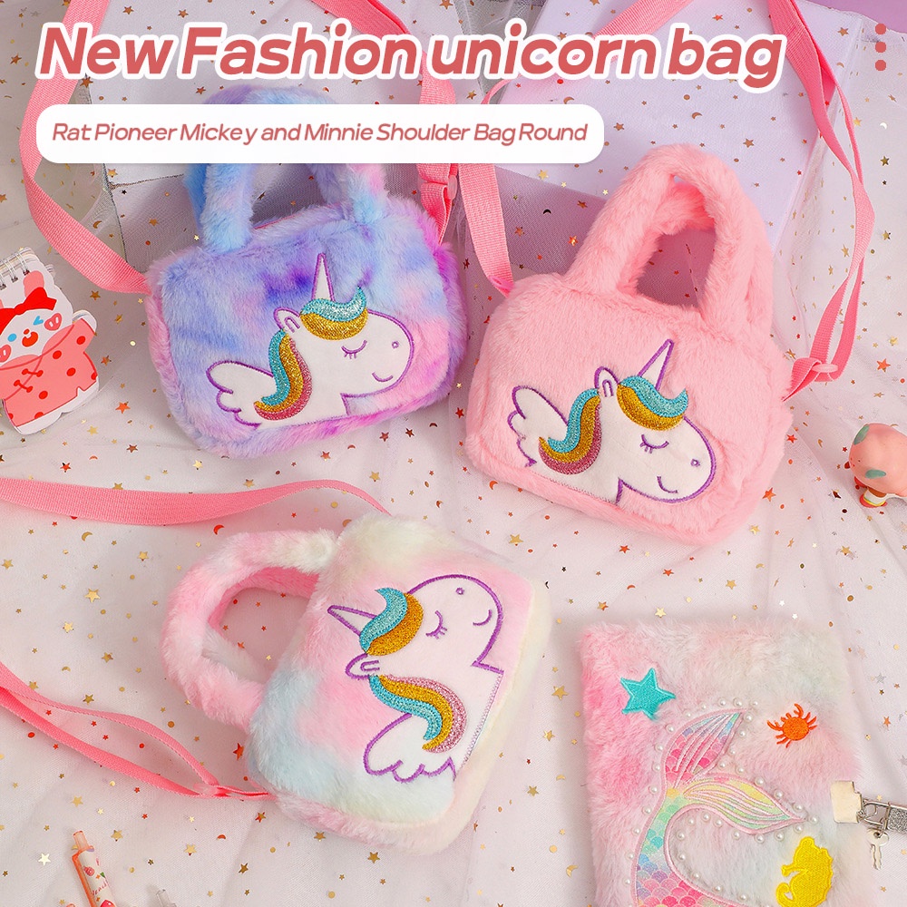 Unicorn Plush Shoulder Bags Cute Handbag for kids girl kawaii