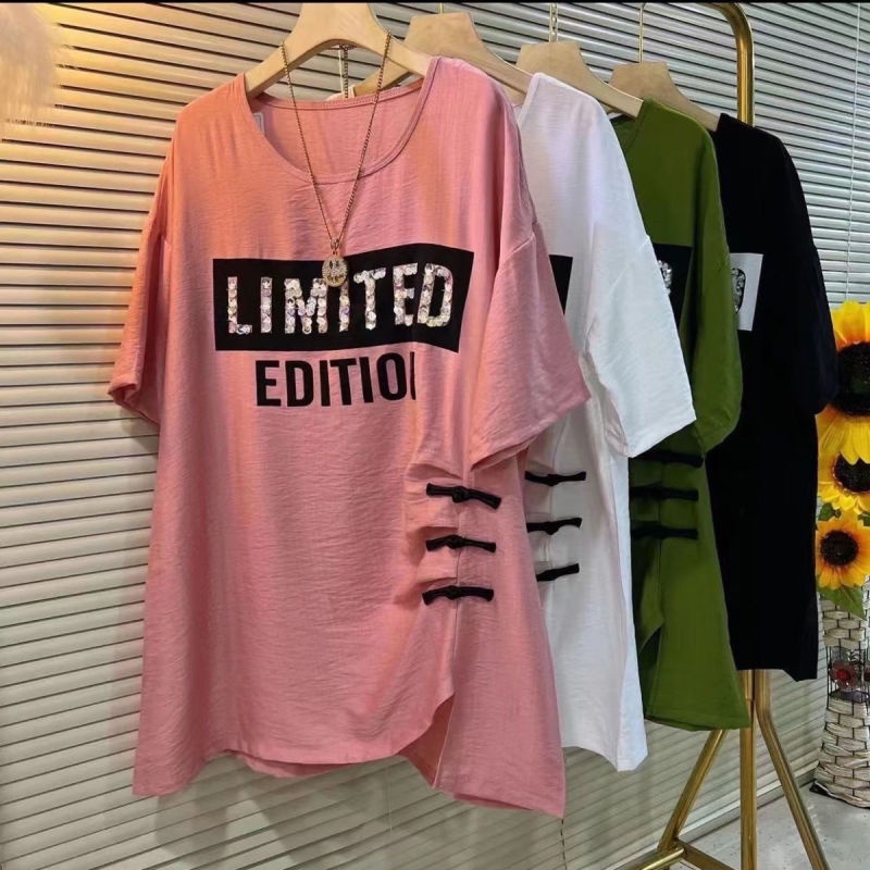 Ready Stock】(150kg Could Wear) Women T Shirt Plus Size Summer