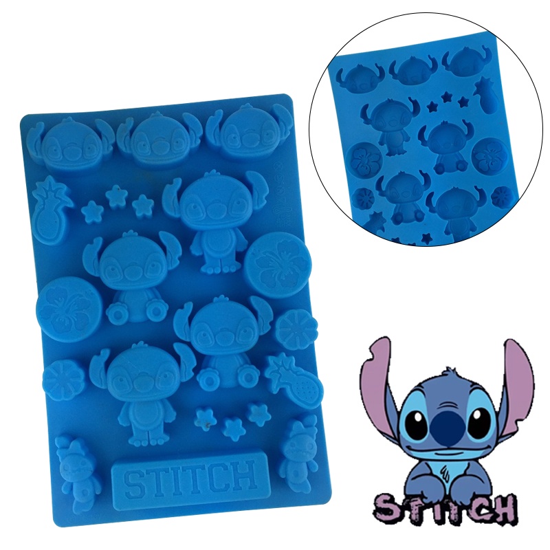 Disney Parks Stitch Straw & Silicone Ice Mold Tray Lilo & Stitch ~ NEW /  Sealed