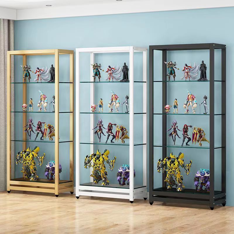 Garage Kit Acrylic Large Shelves Model Toy Storage Display Cabinet with  Door Bookshelf Multilayer Action Figure Organizer Shelf
