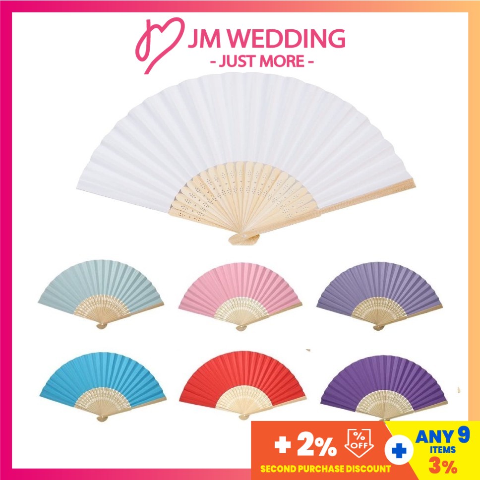 Paper Fan, DIY Blank Paper Fan Folding Paper Fan Paper Color Optional Hand  Fans, For Keeping Cool Wedding Gift Painting Calligraphy 