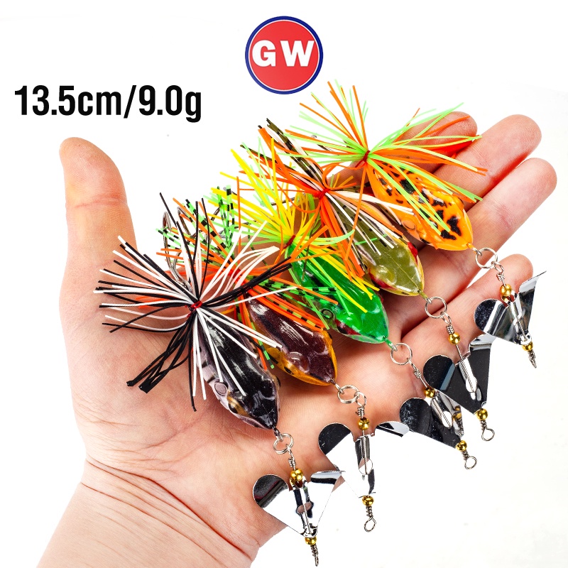 1Pcs Floating Jump Frog 6Colors Fishing Lures Soft Frog 4.7cm/5.2g Topwater  Toman Casting Bait Snakehead Lures 3D Eyes Sequin Swimbait for Freshwater  Saltwater