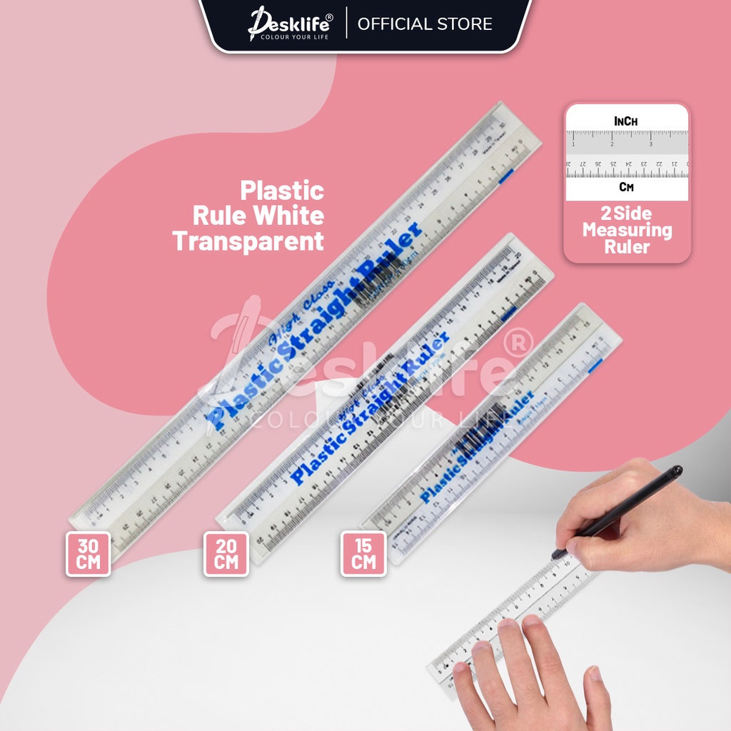 Clear Plastic Ruler 15cm 6 Inch Straight Ruler Transparent Plastic