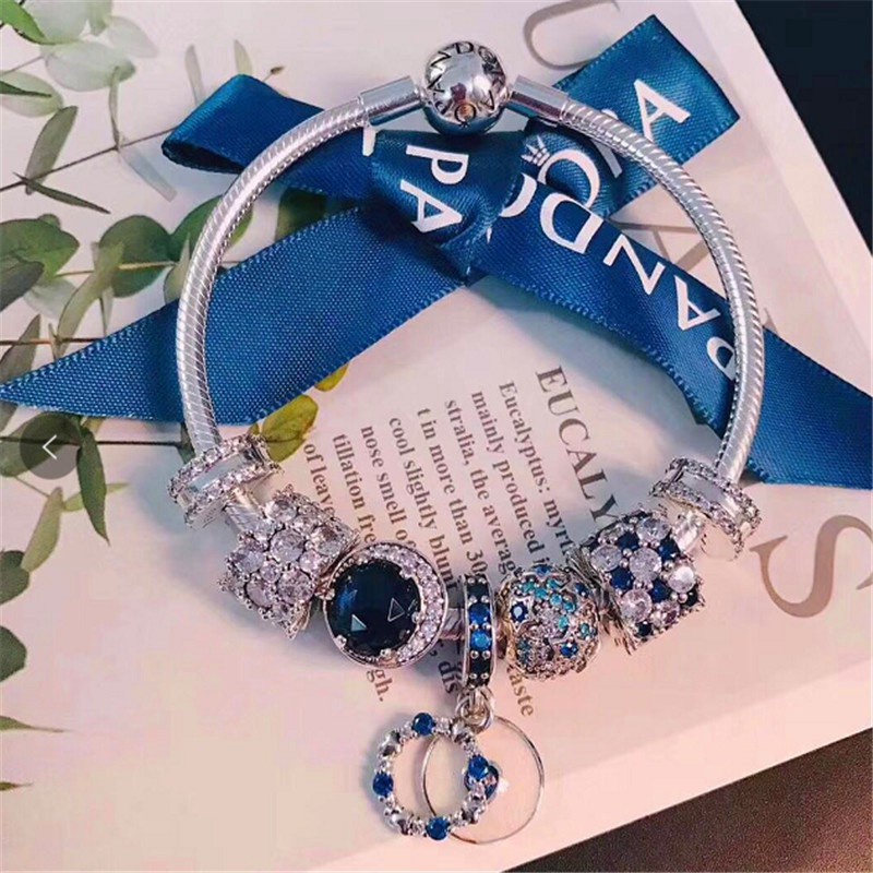 Pandora charm deals bracelet blue