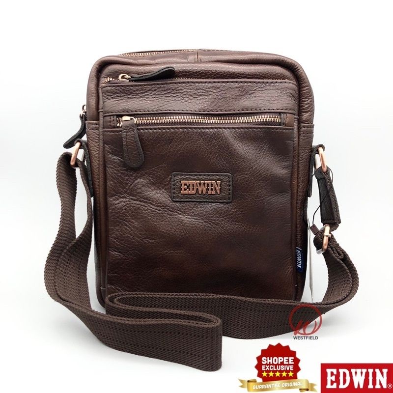 EDWIN PREMIUM LEATHER SLING BAG EESB 38432