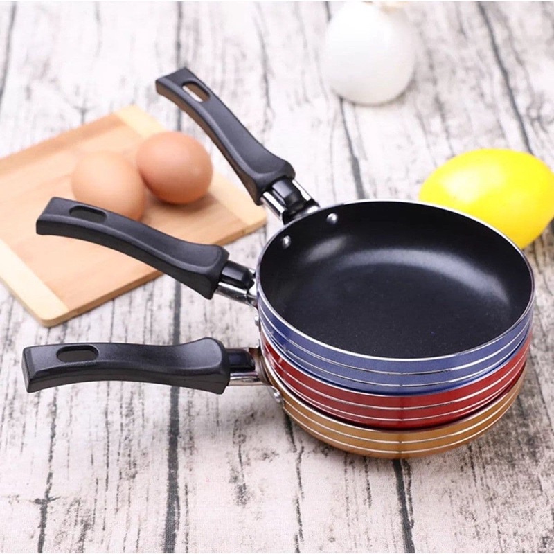 12Cm Small Nonstick Frying Pan for Household Fried Egg Pancakes Round Mini  Saucepan New 