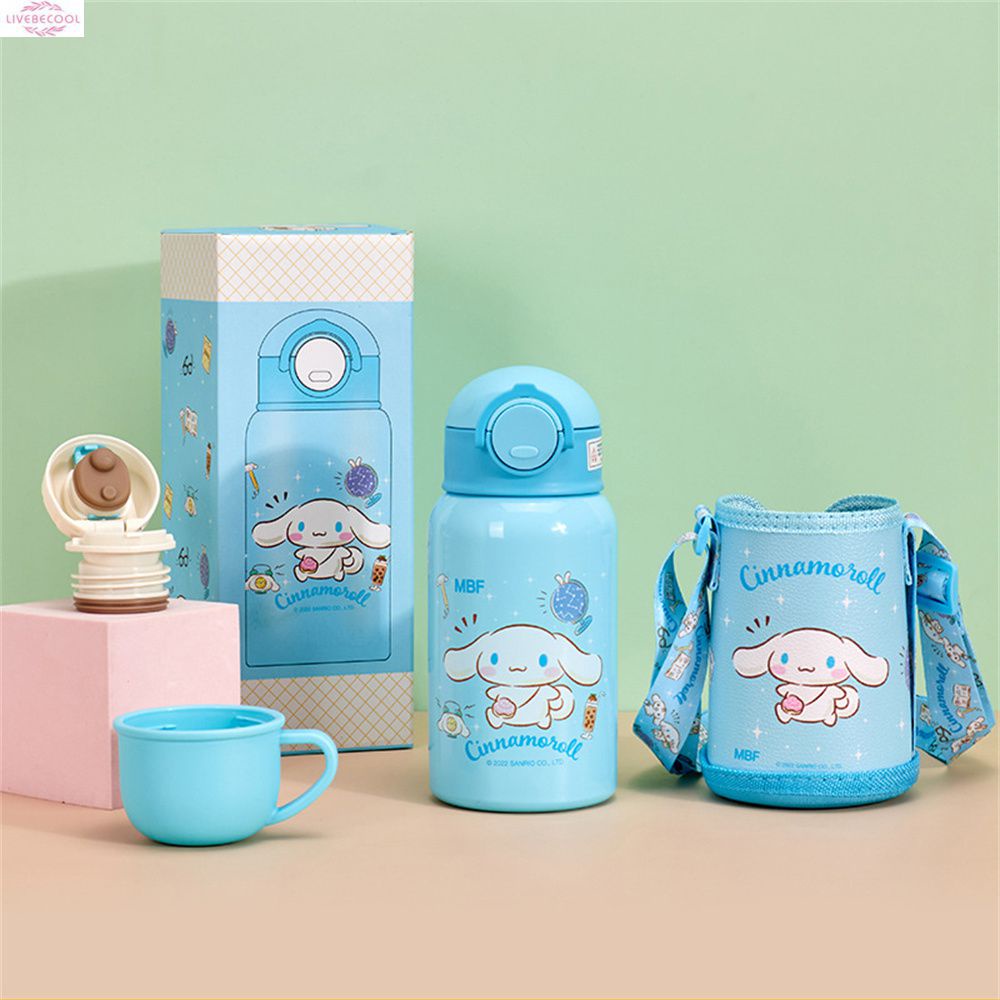 Anime Sanrioed Kawaii My Melody Kuromi Cinnamoroll Transparent Plastic Cup  Shaker Cup Student Water Cup Large