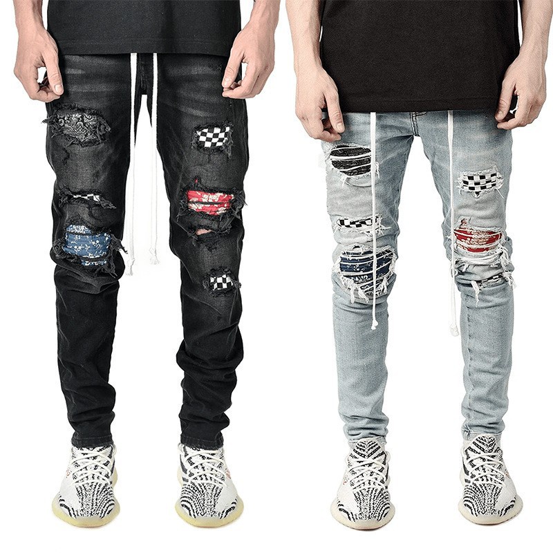 New look mens black best sale ripped jeans