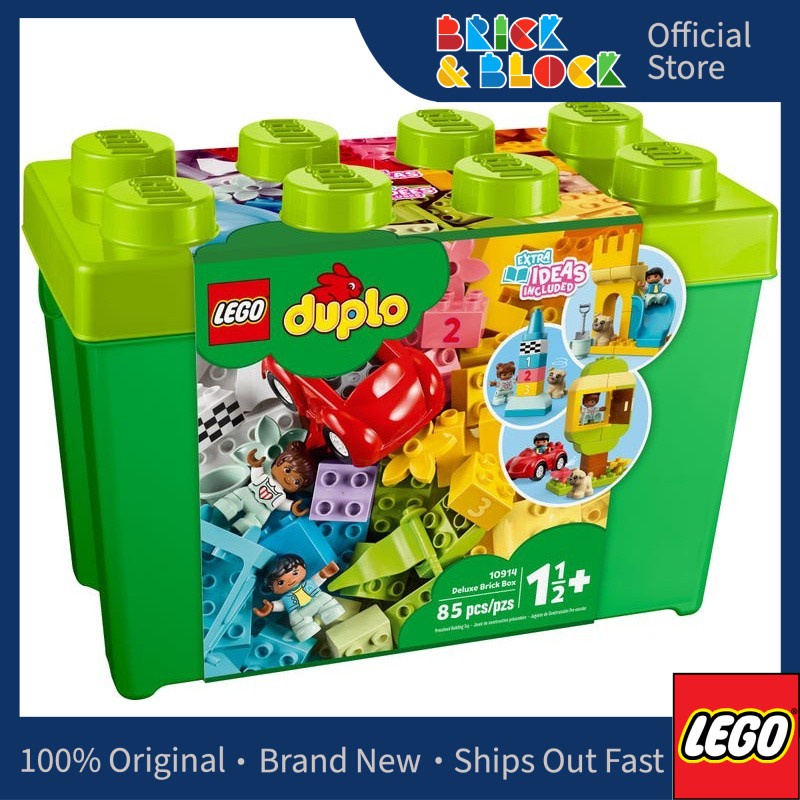 LEGO DUPLO 10913 BRICK BOX 2 Duplo Figures 100% complete, 22 extra bricks