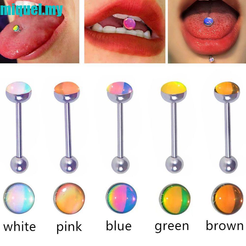 MIQUEL Hip Hop Tongue Ring Fashion Tongue Piercings Piercing Jewelry  Popular Punk Stainless Steel Wonderful Vibrating Barbell Opal Body  Jewelry/Multicolor | Shopee Malaysia