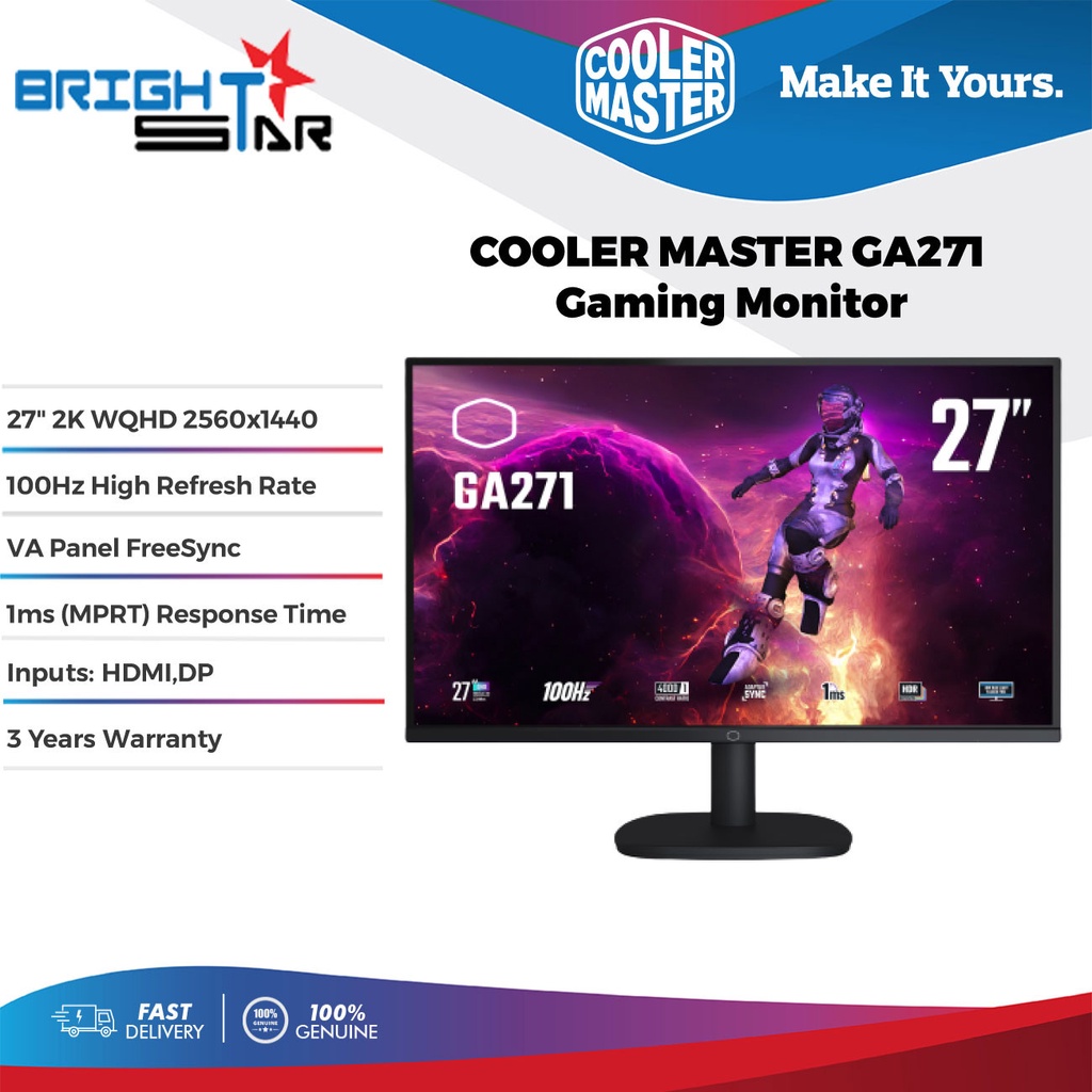 Cooler Master 27 IPS 100hz 1ms