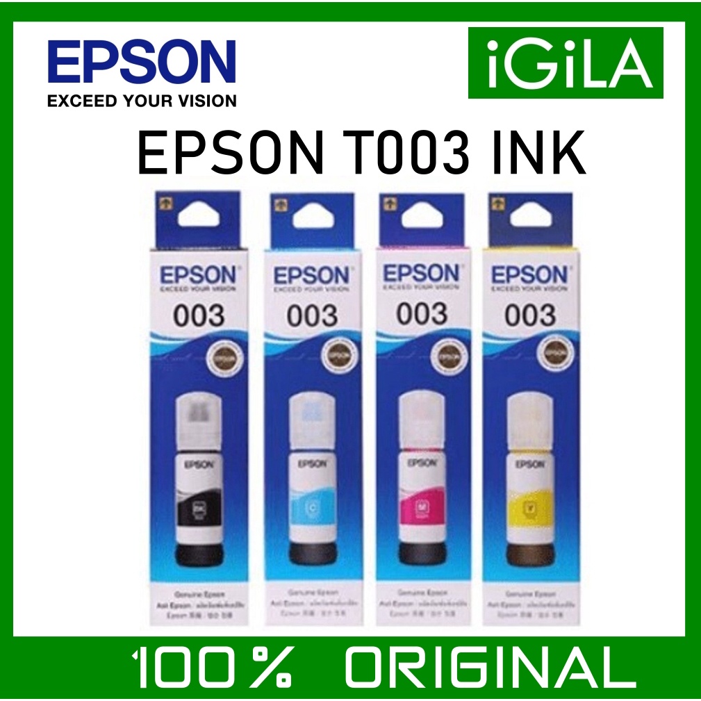 ORIGINAL EPSON 003 T003 FOR PRINTER l3210 l3250 l3256 ink L1110