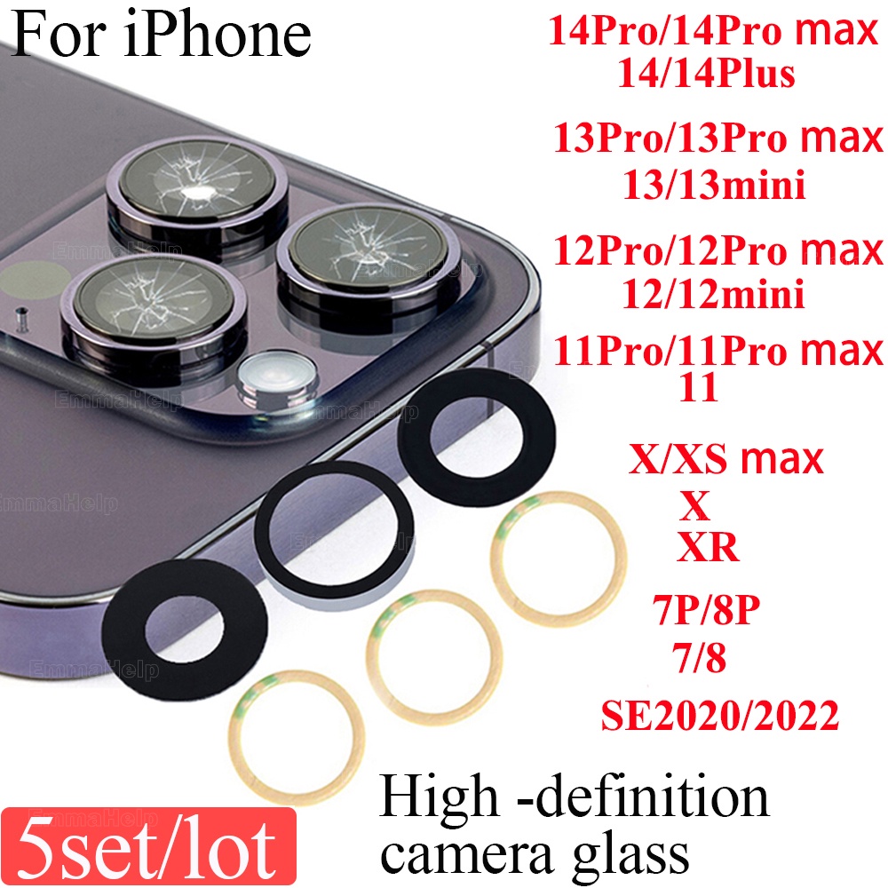 10pcs/pack Back Camera Glass For IPhone 12 Pro 11 Pro Max X XR XS
