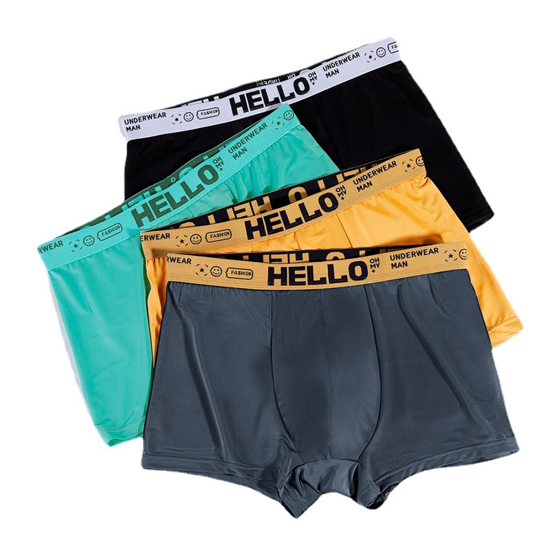 Hello Underwear Boxer Underwear Men Cotton Seluar Dalam Lelaki