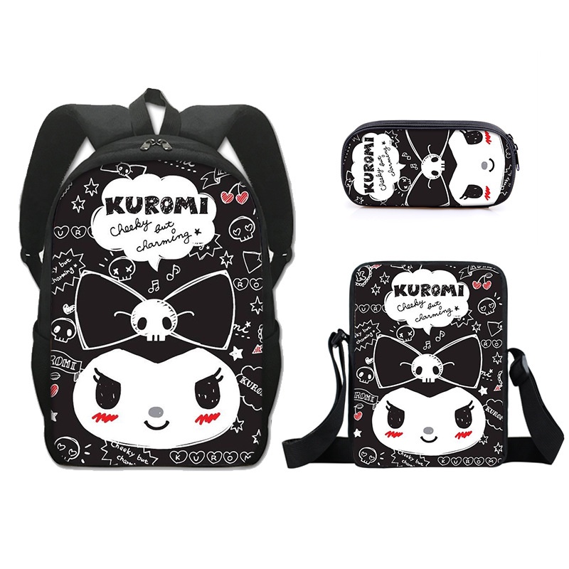 3pcs/set Aphmau Printed Backpack Set With Shoulder Bag Pencil Case