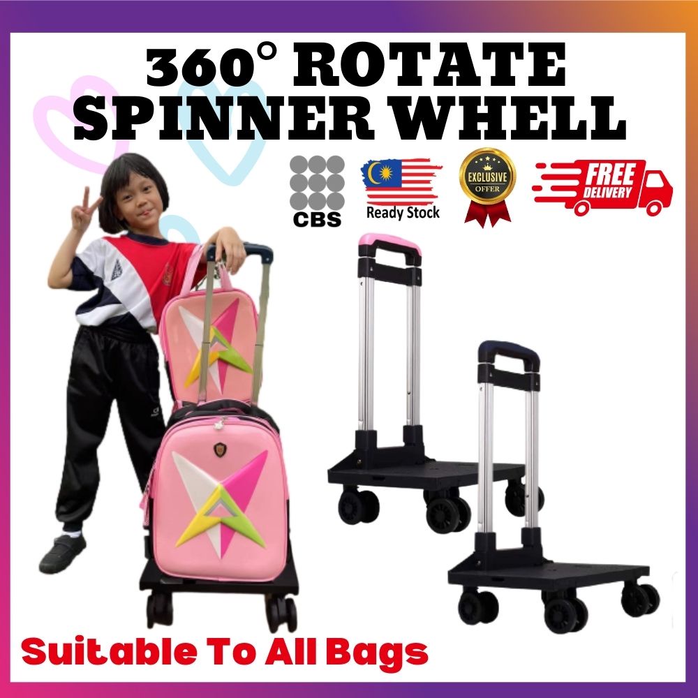 CBS Primary School Bag Trolley Short Heel 6 Wheel Easy Pulling Boy Girl Shopee Malaysia