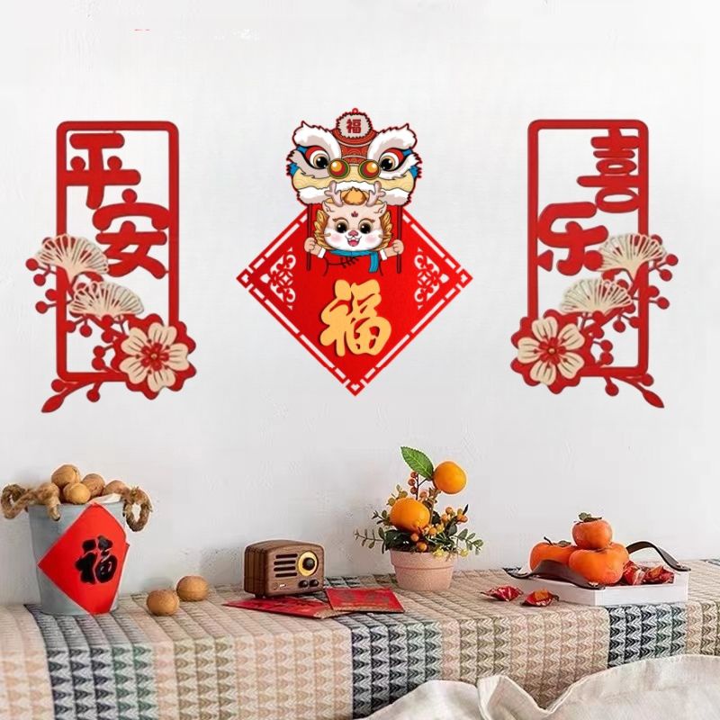 Chinese New Year Dragon Decoration Wall Decorations 2024 Window 