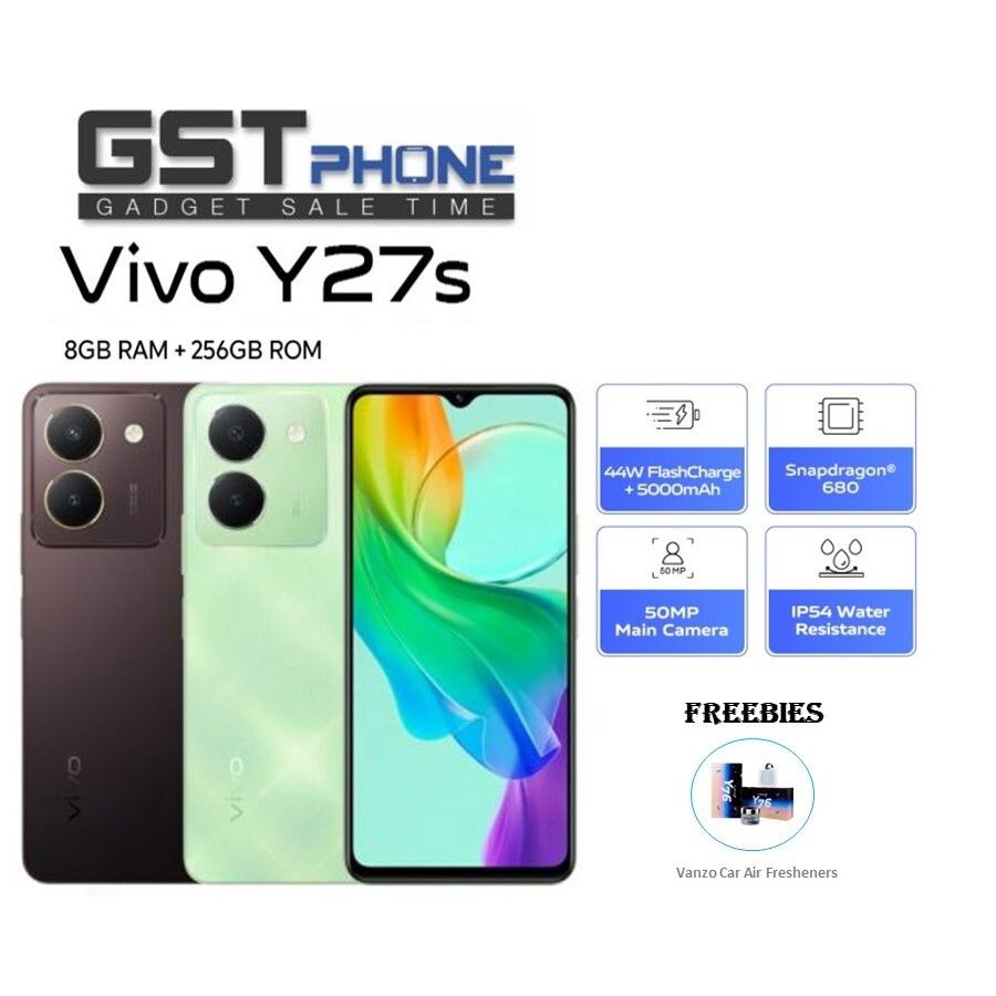 Vivo Y17s (6GB+6GB Extended Ram)+128GB Rom (Original Malaysia Set) With  Premium Gift