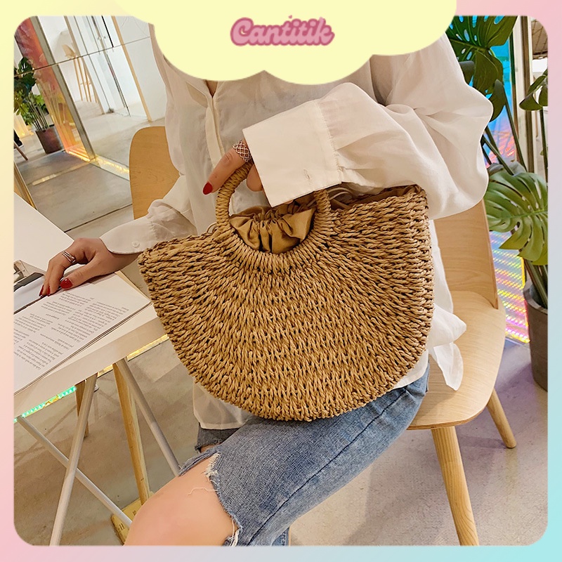 Rattan summer online bag