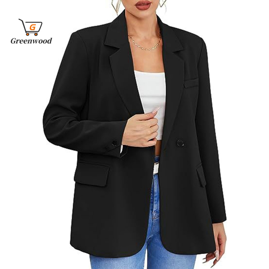 GRE Lady Suit Coat Women Coat Stylish Plus Size Women s Business Suit Coat with Button Closure and Pockets Perfect for Ol Commute Shopee Malaysia