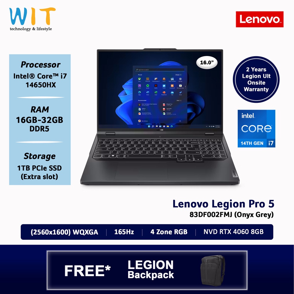  Lenovo LOQ 16 144Hz WUXGA Gaming Laptop, GeForce RTX 4050,  Intel Core i5-13500H, 32GB DDR5 RAM, 1TB PCIe SSD, Webcam, Backlit  Keyboard, RJ-45, Wi-Fi 6, Windows 11 Home, Grey : Electronics