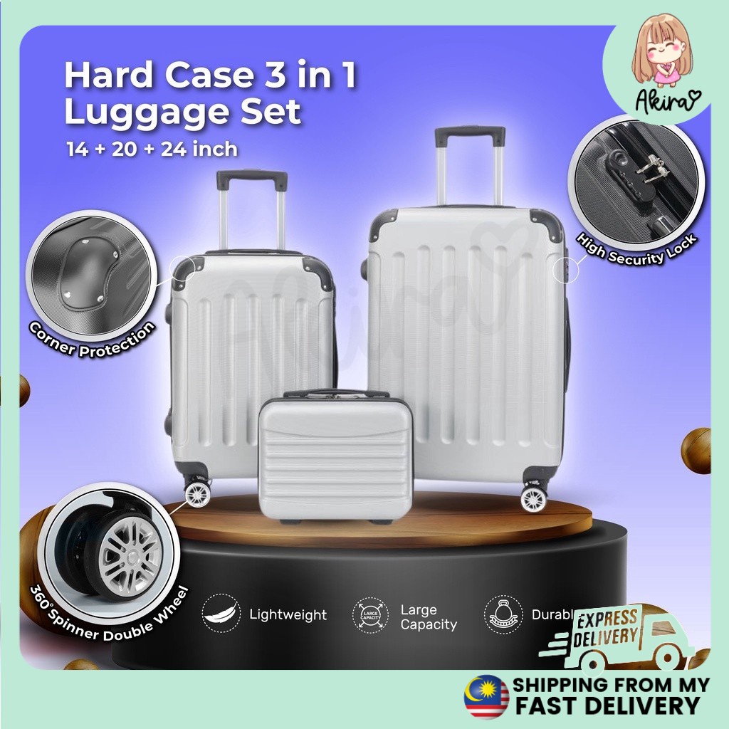 3 in best sale 1 luggage set