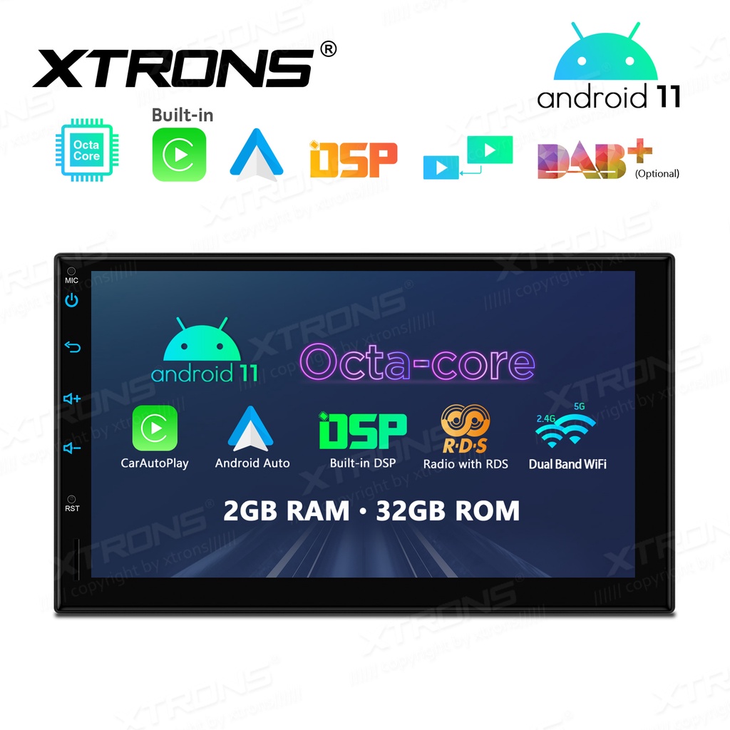 AUTORADIO ANDROID 10 STEREO AUTO 7 2 DIN QUAD CORE 2GB 32GB WIFI XTRONS  TSN700L