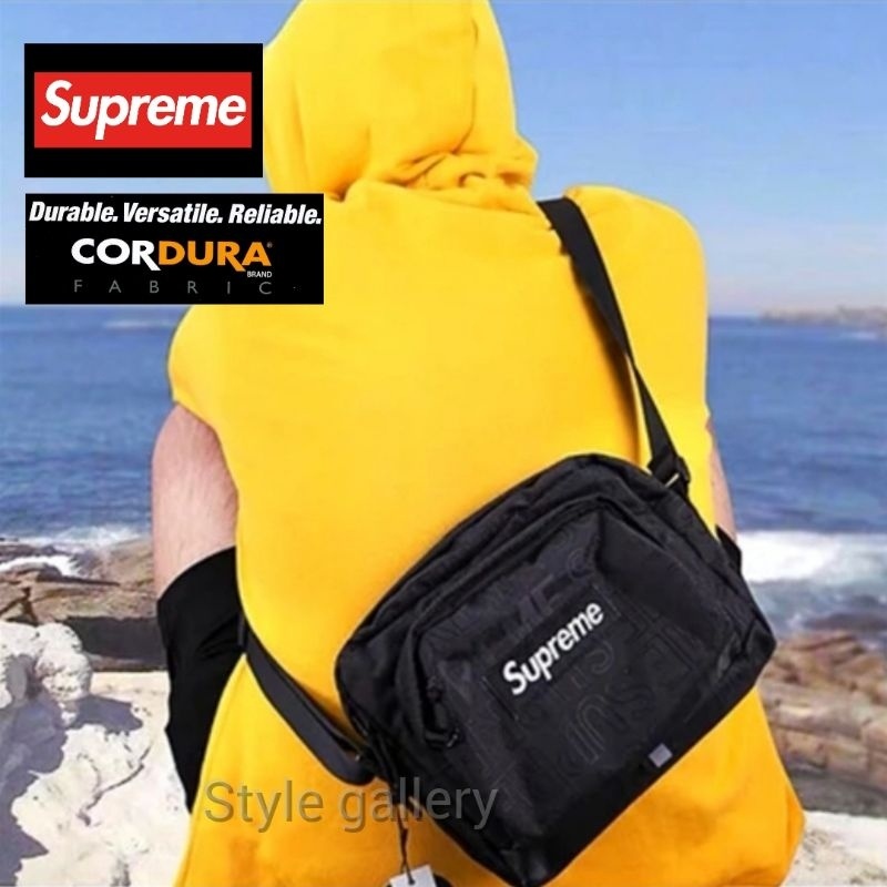 Wearing supreme waist online bag