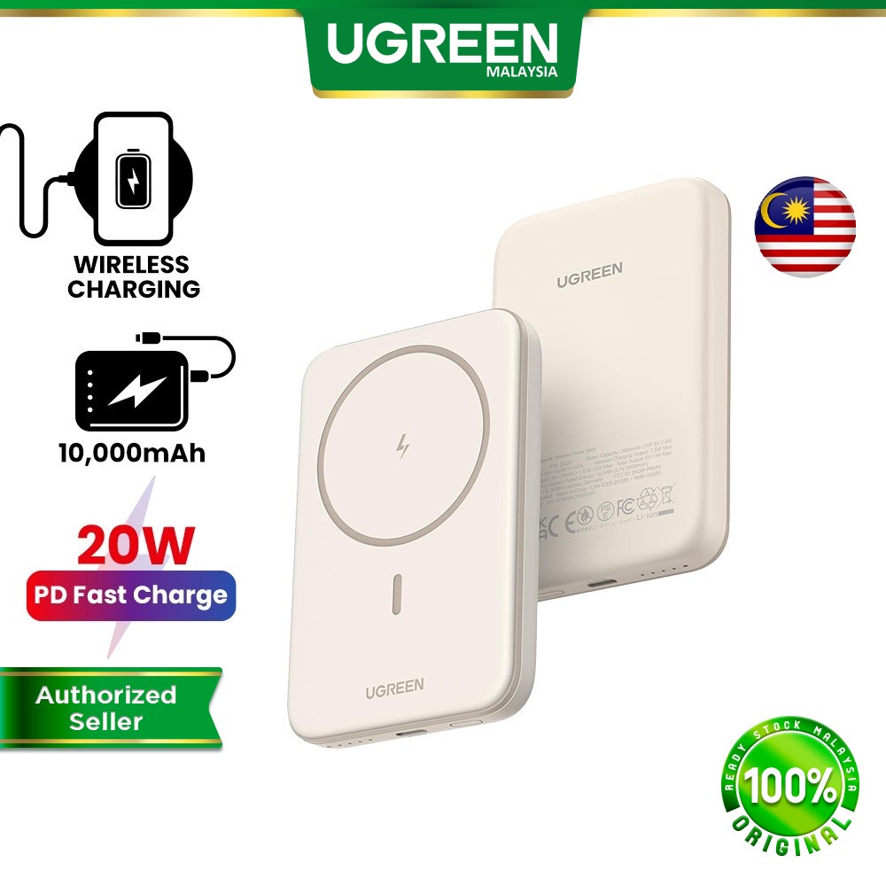 UGREEN 10000mAh Magnetic Wireless PowerBank 20W USB C Fast Charge Portable 15W  Power Bank Magsafe For iPhone 15 Pro Max