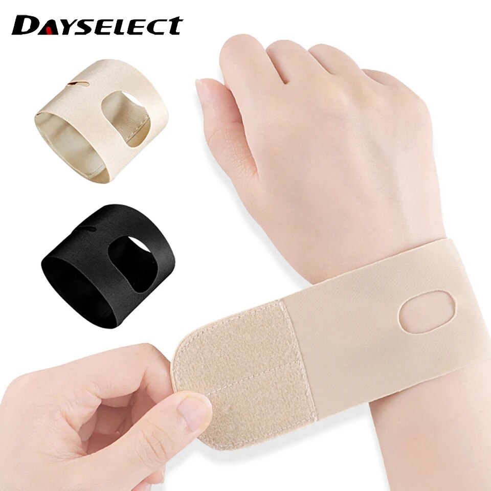 1pc Black Thin Yoga Tfcc Wrist Support Brace For Sports Injuries
