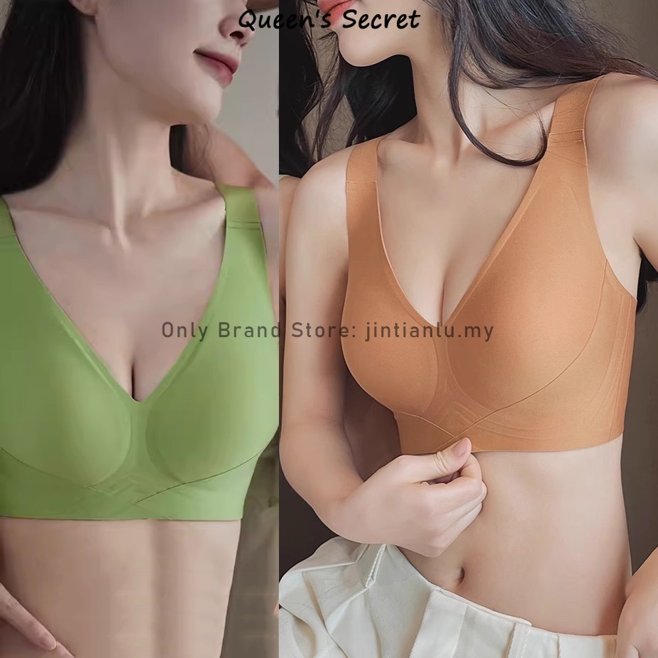 专柜品质 M-4XL Japan SUJI NEW push up Bra, thin large cup Jelly bra,B-F Cup  seamless underwear,women's large breasts show small no-wire anti-sagging  plus size bra