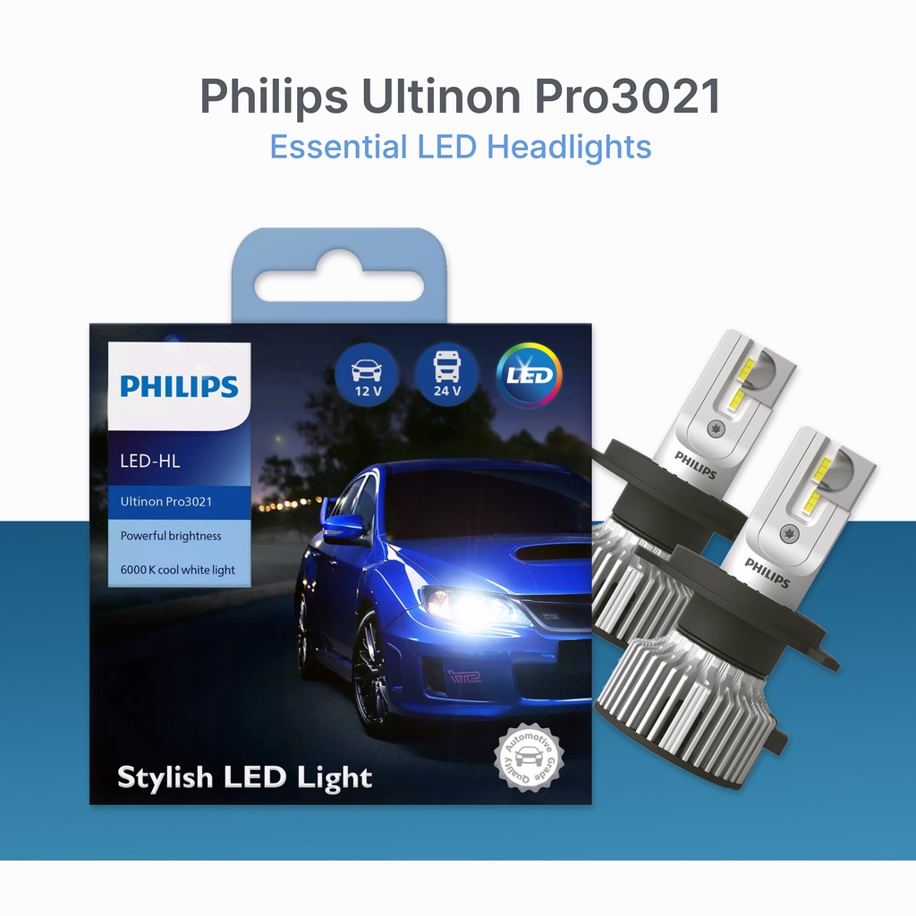Phlilps Ultinon Pro9000 H1 H4 H7 Led H8 H11 H16 Hb3 Hb4 H1R2 Auto