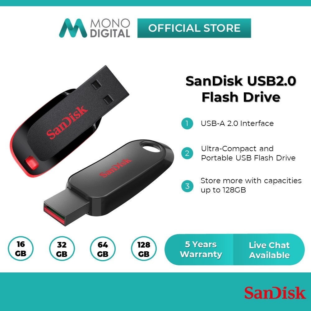 Sandisk Cruzer Blade Usb Drive, Pendrive Sandisk Original
