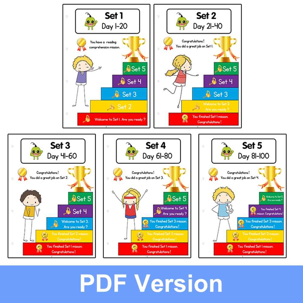 100 Days Reading Comprehension Exercise Paper Practice Preschool Learning  English Homework Workbook PDF Electronic File | Shopee Malaysia