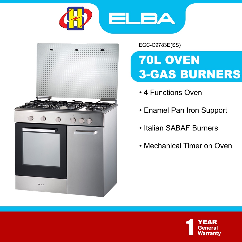 Elba gas range with best sale electric oven