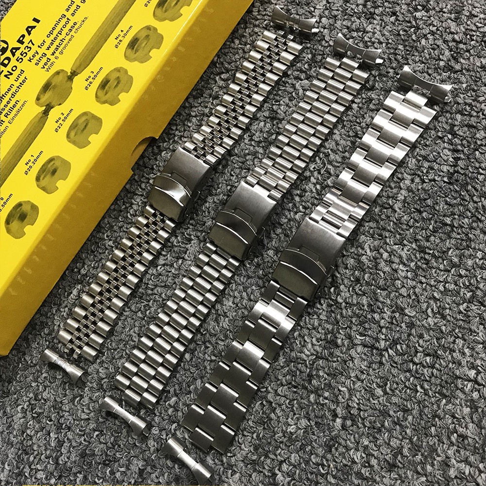 22mm Hollow Curved WatchBand Jubilee Bracelet For Seiko Prospex PADI Turtle