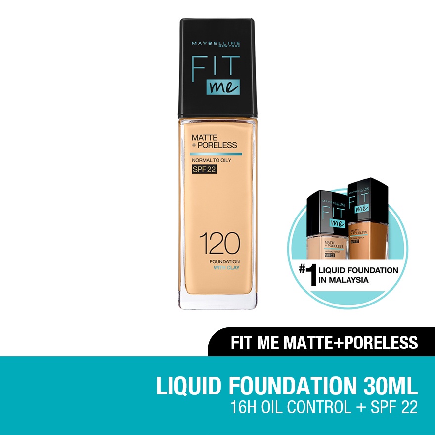 MAYBELLINE Fit Me Matte Liq Foundation SPF 120 Classic Ivory