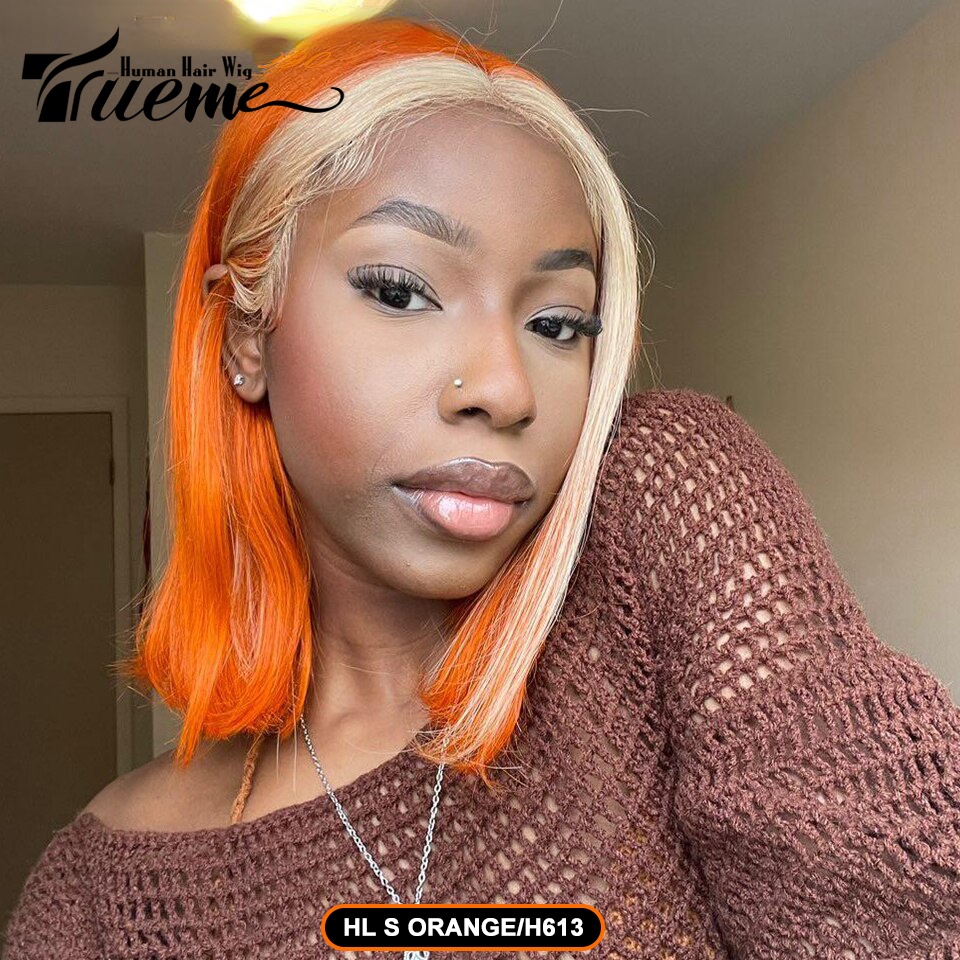 Trueme Ginger Short Bob Lace Front Wigs 100 Human Hair Wigs Bob