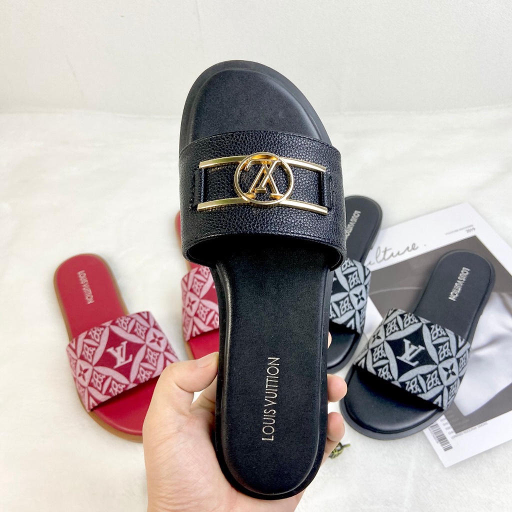 kasut lelaki Original Quality 2021 New Louis Vuitton LV Slides