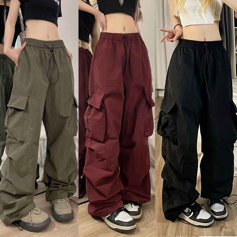 High Waisted Pants for Women with Pockets Baggy Wide Leg Pants