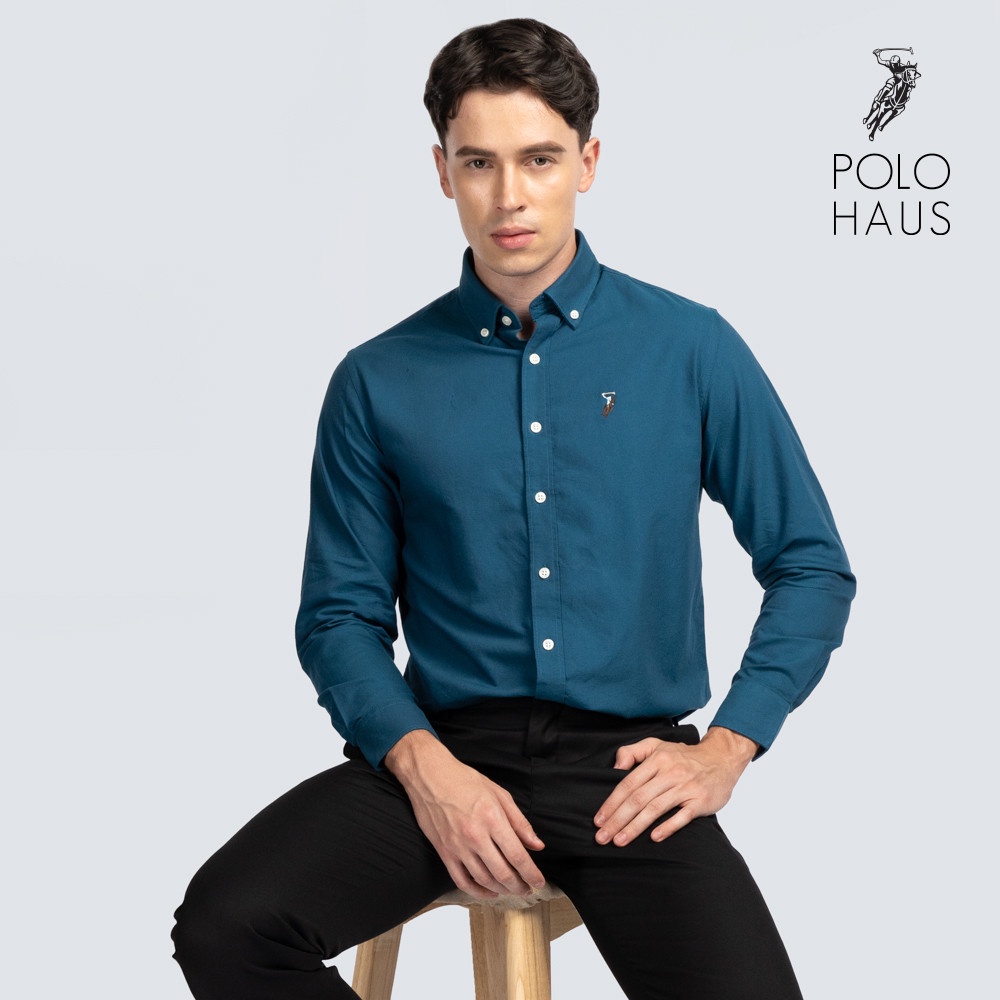 Buy POLO HAUS Men's 100% Cotton Signature Fit Long Sleeve 2024 Online