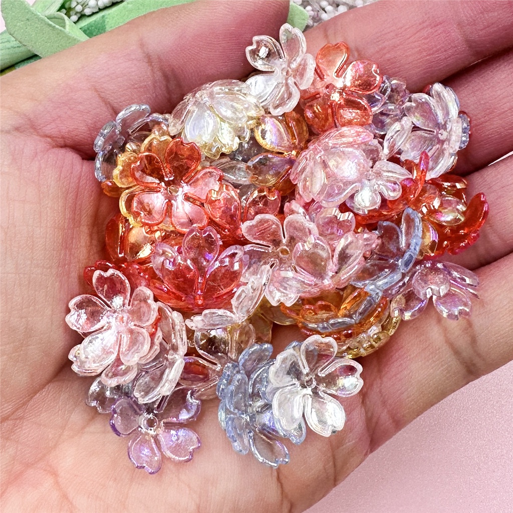 Whole Sale 22m/lot DIY Iridescent Garland Diamond Acrylic Clear AB Color  Beads Strands Garland Shimmer