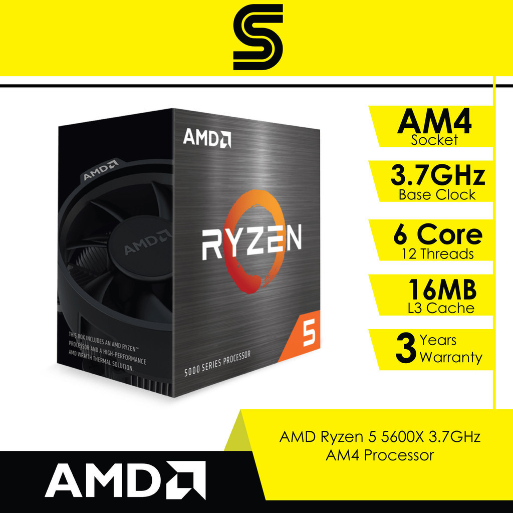 AMD Ryzen 5 5600X 3.7GHz AM4 Processor | Shopee Malaysia