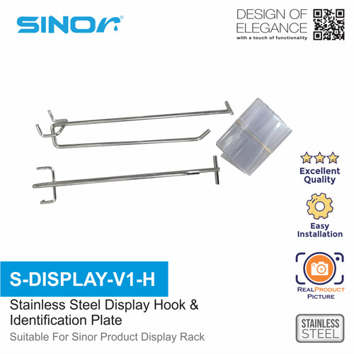 Sinor BF-9011-1 SUS304 Stainless Steel Broom Mop Holder With Hook in Kuala  Lumpur, Malaysia