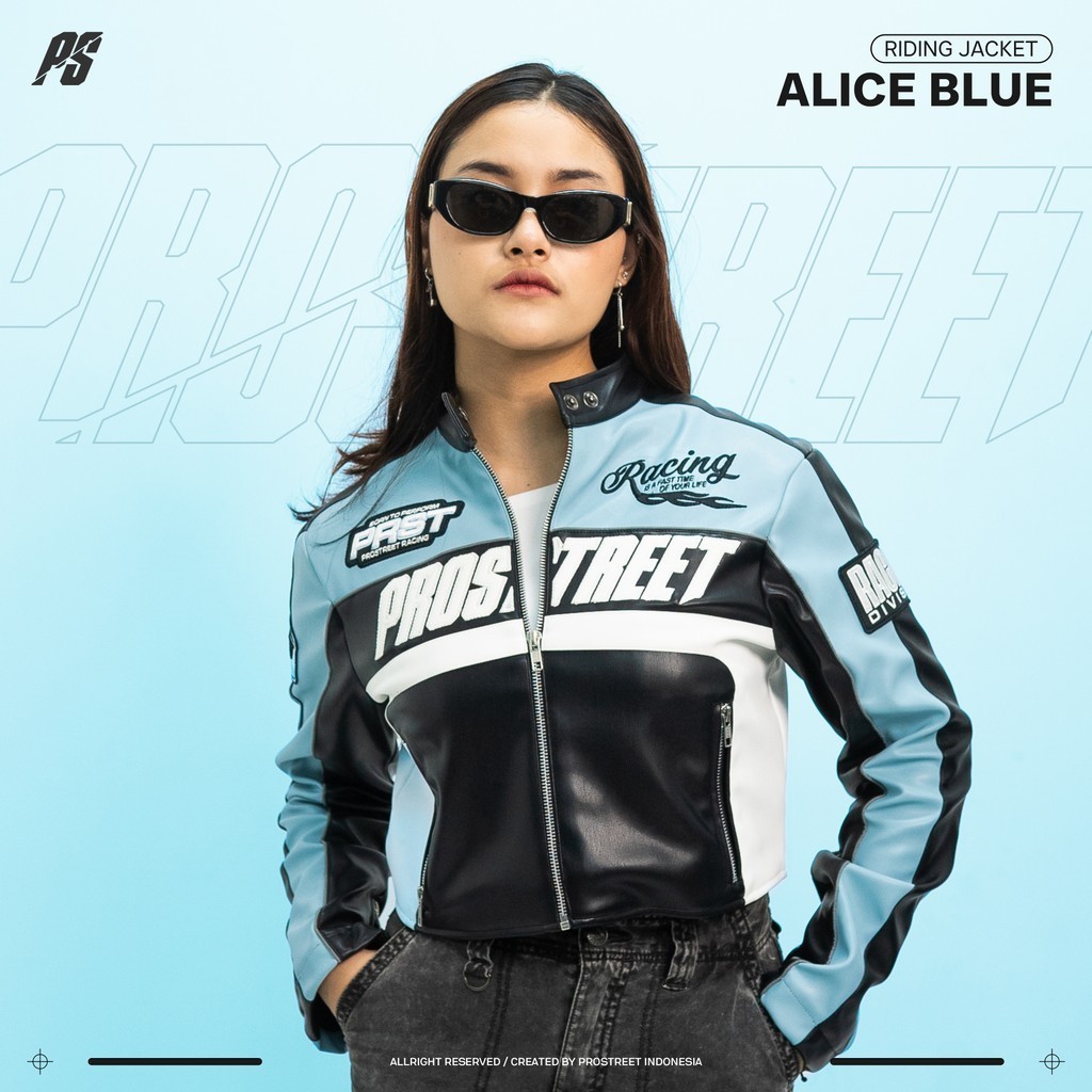 Alice Blue Prostreet Motorcycle Jacket Shopee Malaysia