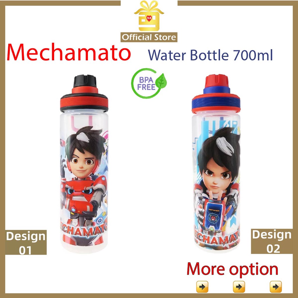 Transformers Water Bottle Kids without Straw 600ml Botol Air Budak