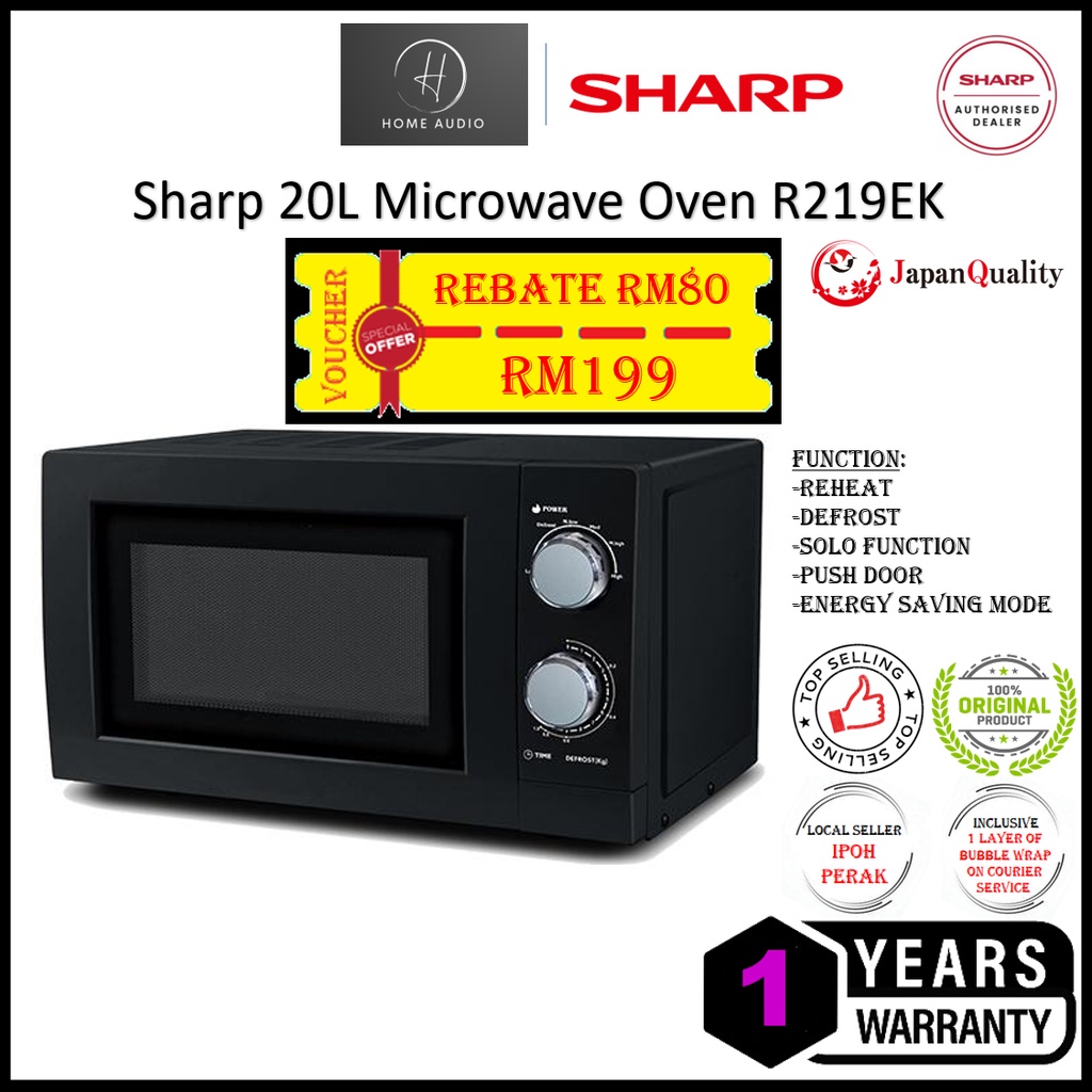 sharp 20l microwave oven shp r219ek