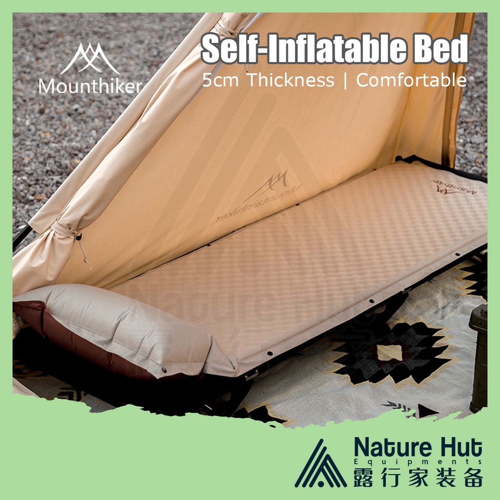 Self inflating outlet bed